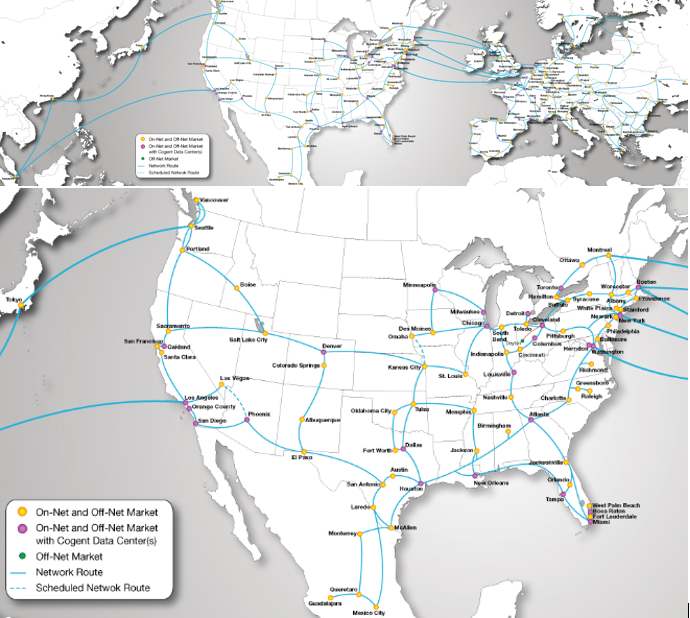 Cogent Network Map