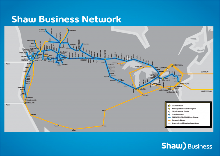 Shaw Business Network Map
