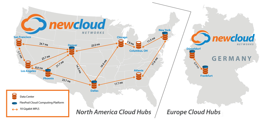 NewCloud Networks Map