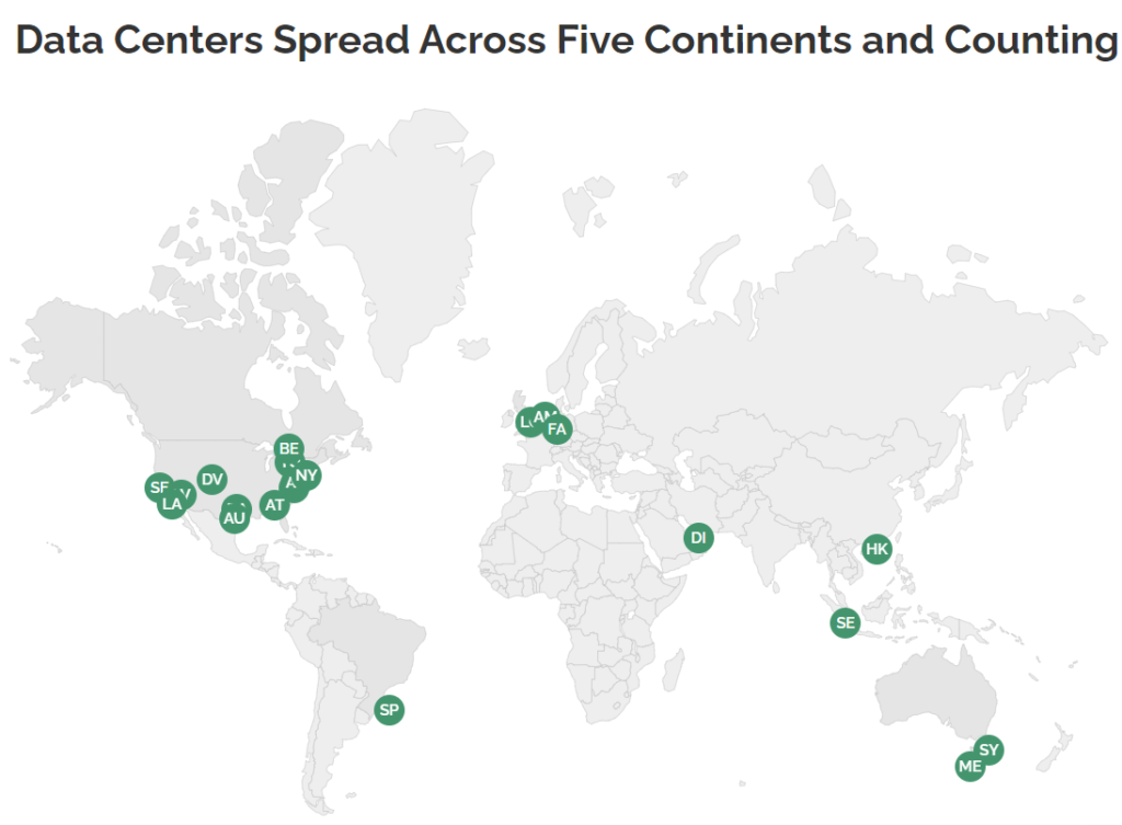 UnitedLayer Data Centers Map 