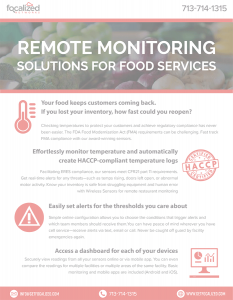 Remote Monitoring Solutions for Food Services-Focalized Networks