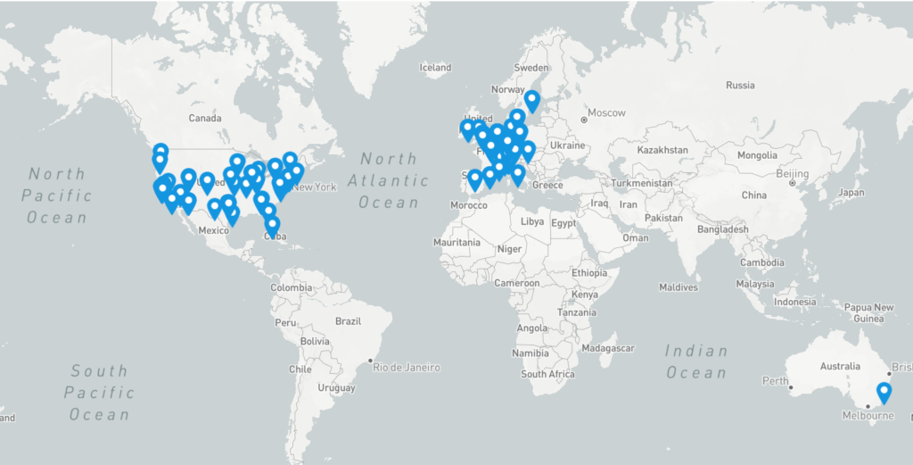 PacketFabric Global Locations Map