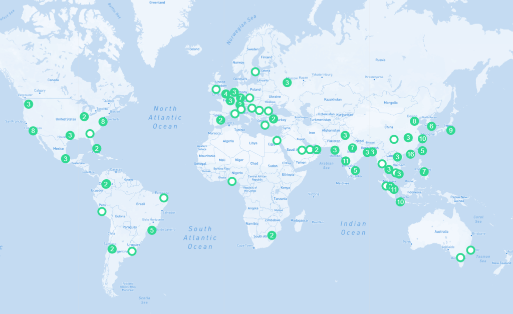 Zenlayer Global Locations Map
